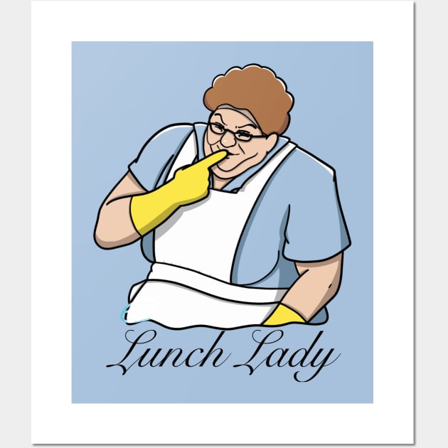 Chris Farley as the Lunch Lady Wall Art by TheCrazyFarmer